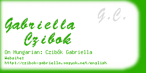 gabriella czibok business card